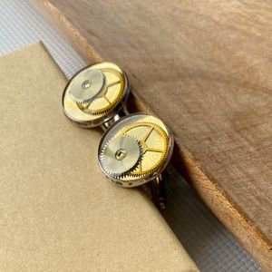 New CUFFLINKS Upcycled Handmade Vintage Watch Movement Parts unisex